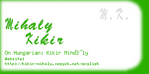 mihaly kikir business card